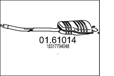  0161014 MTS Глушитель выхлопных газов конечный