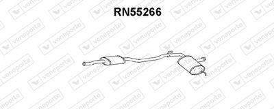  RN55266 VENEPORTE Средний глушитель выхлопных газов