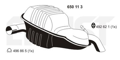  650113 ERNST Глушитель выхлопных газов конечный