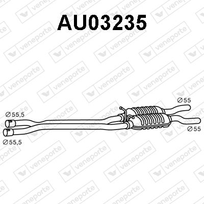  AU03235 VENEPORTE Предглушитель выхлопных газов