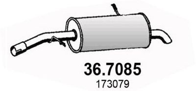  367085 ASSO Глушитель выхлопных газов конечный