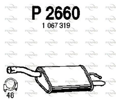  P2660 FENNO Глушитель выхлопных газов конечный