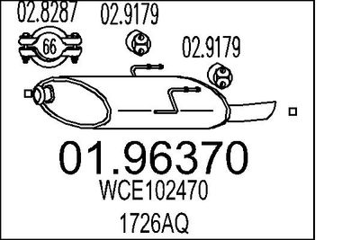  0196370 MTS Глушитель выхлопных газов конечный