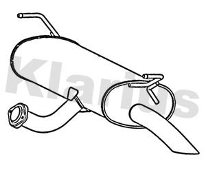  221742 KLARIUS Глушитель выхлопных газов конечный