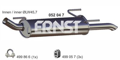  052047 ERNST Глушитель выхлопных газов конечный