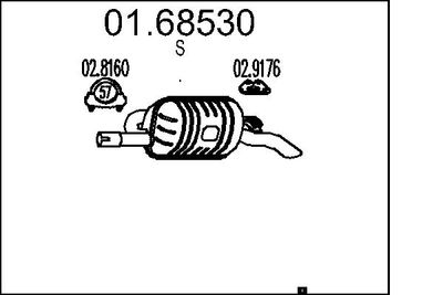  0168530 MTS Глушитель выхлопных газов конечный