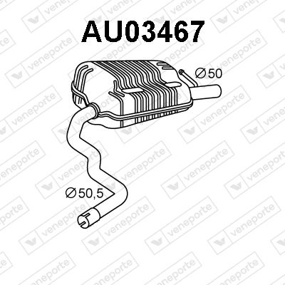  AU03467 VENEPORTE Глушитель выхлопных газов конечный