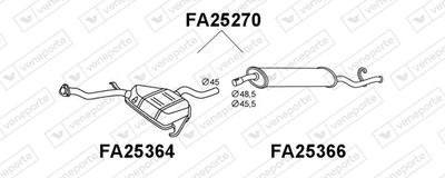  FA25270 VENEPORTE Глушитель выхлопных газов конечный