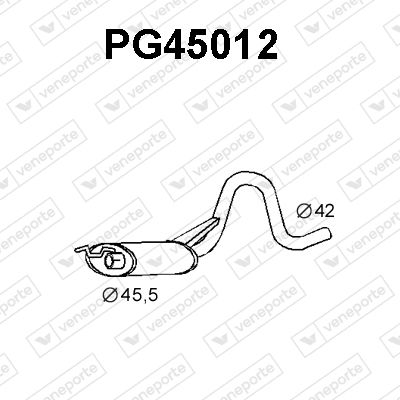  PG45012 VENEPORTE Средний глушитель выхлопных газов