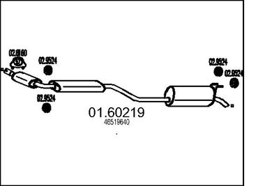  0160219 MTS Глушитель выхлопных газов конечный