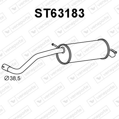  ST63183 VENEPORTE Глушитель выхлопных газов конечный