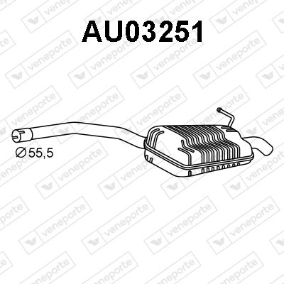  AU03251 VENEPORTE Глушитель выхлопных газов конечный