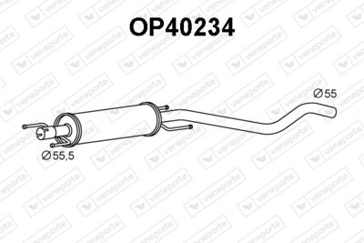  OP40234 VENEPORTE Предглушитель выхлопных газов