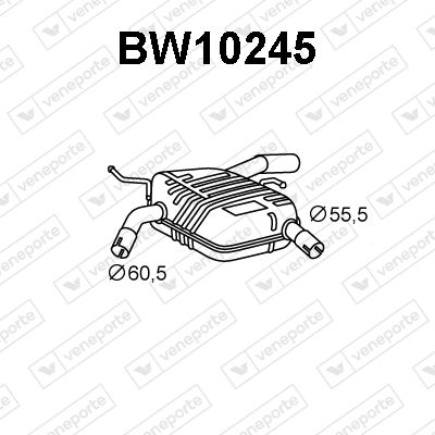  BW10245 VENEPORTE Глушитель выхлопных газов конечный