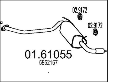  0161055 MTS Глушитель выхлопных газов конечный
