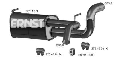  061131 ERNST Глушитель выхлопных газов конечный