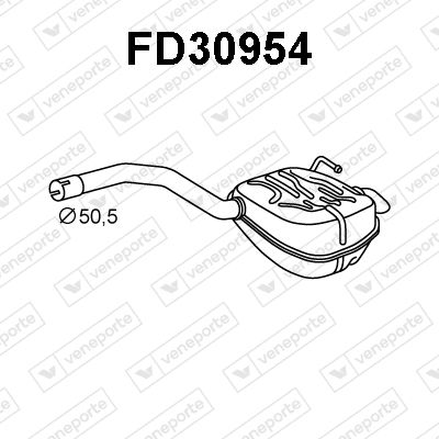  FD30954 VENEPORTE Глушитель выхлопных газов конечный