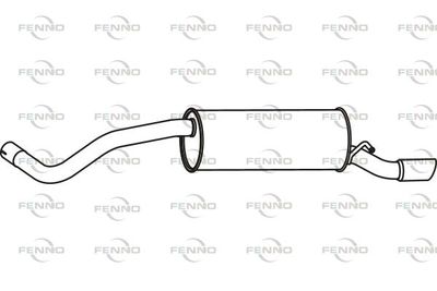  P72137 FENNO Глушитель выхлопных газов конечный