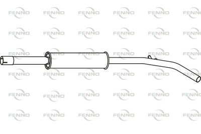  P19003 FENNO Средний глушитель выхлопных газов