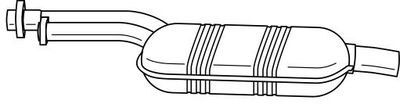  35440 SIGAM Средний глушитель выхлопных газов