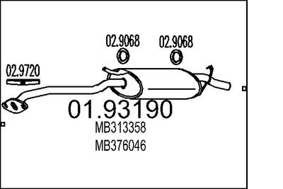  0193190 MTS Глушитель выхлопных газов конечный