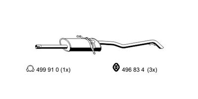  351249 ERNST Глушитель выхлопных газов конечный