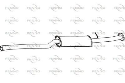  P29085 FENNO Средний глушитель выхлопных газов