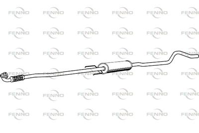  P4343 FENNO Средний глушитель выхлопных газов