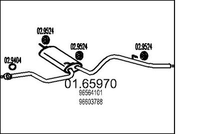  0165970 MTS Глушитель выхлопных газов конечный