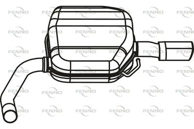  P76003 FENNO Глушитель выхлопных газов конечный