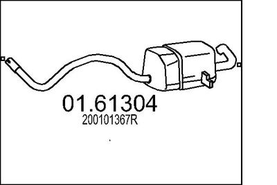  0161304 MTS Глушитель выхлопных газов конечный