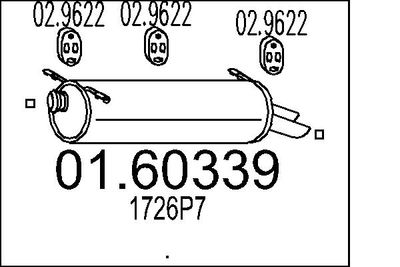  0160339 MTS Глушитель выхлопных газов конечный