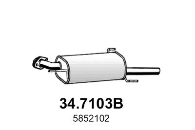  347103B ASSO Глушитель выхлопных газов конечный