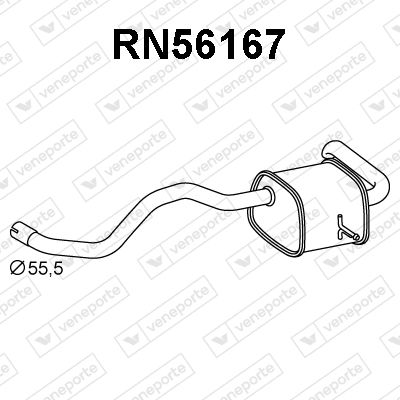  RN56167 VENEPORTE Глушитель выхлопных газов конечный