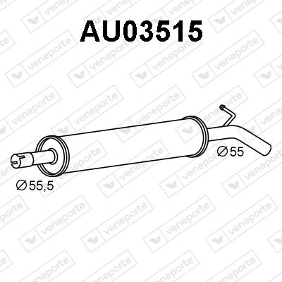  AU03515 VENEPORTE Предглушитель выхлопных газов