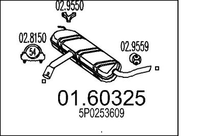  0160325 MTS Глушитель выхлопных газов конечный