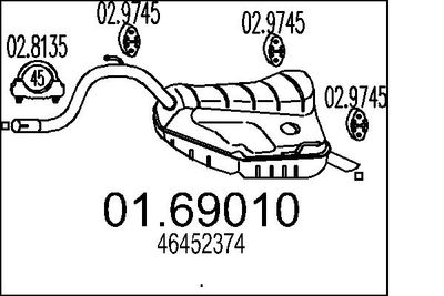  0169010 MTS Глушитель выхлопных газов конечный