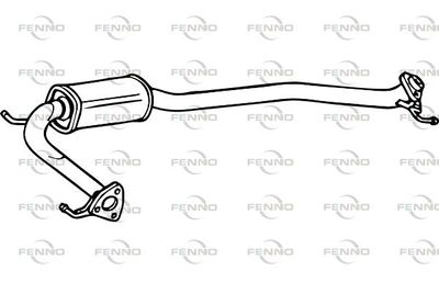  P27037 FENNO Средний глушитель выхлопных газов