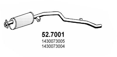  527001 ASSO Глушитель выхлопных газов конечный