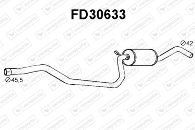  FD30633 VENEPORTE Предглушитель выхлопных газов