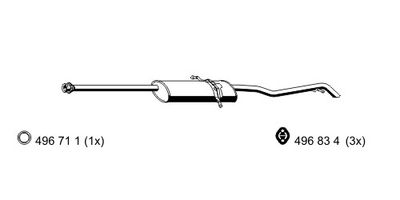  351218 ERNST Глушитель выхлопных газов конечный