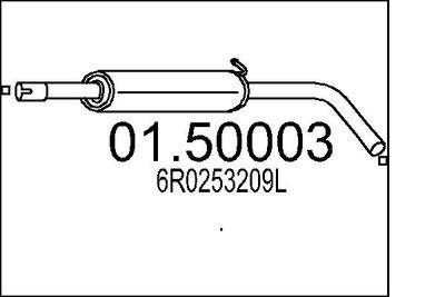  0150003 MTS Средний глушитель выхлопных газов