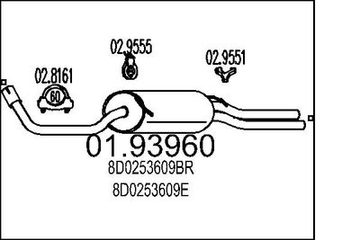  0193960 MTS Глушитель выхлопных газов конечный