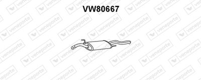  VW80667 VENEPORTE Глушитель выхлопных газов конечный