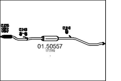  0150557 MTS Средний глушитель выхлопных газов