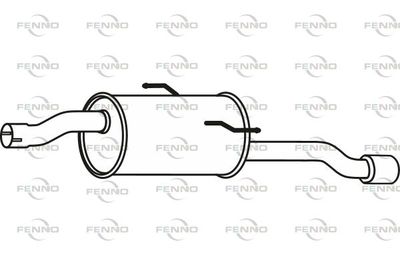  P46013 FENNO Глушитель выхлопных газов конечный