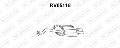  RV05118 VENEPORTE Глушитель выхлопных газов конечный