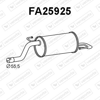  FA25925 VENEPORTE Глушитель выхлопных газов конечный