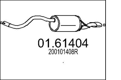  0161404 MTS Глушитель выхлопных газов конечный