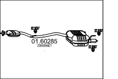 0160285 MTS Глушитель выхлопных газов конечный